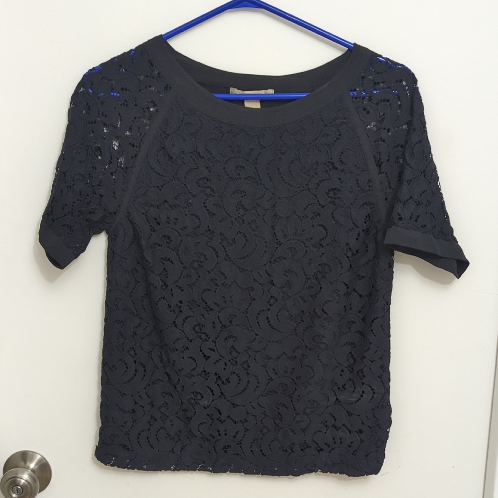 Banana Republic Dark Lace Blouse
